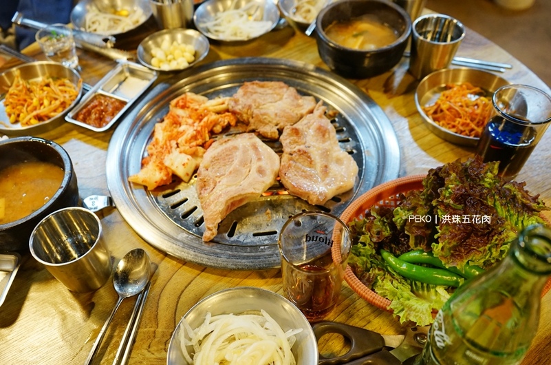韓劇景點,麻浦區廳站美食,當你沉睡時,洪珠五花肉店,秀智,韓國烤肉,首爾旅遊|景點|美食|住宿,韓國美食,李鍾碩 @PEKO の Simple Life